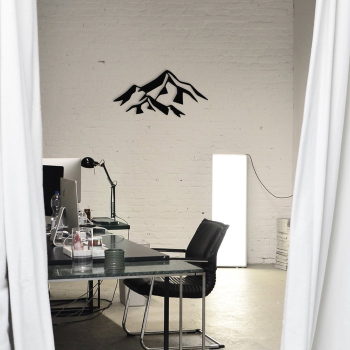 Wallity Mountain 1 Metal Wall Decor Negro